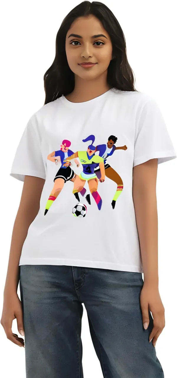 White_Polycotton_Round_Neck_Graphic_Print_T-Shirt_For_Women