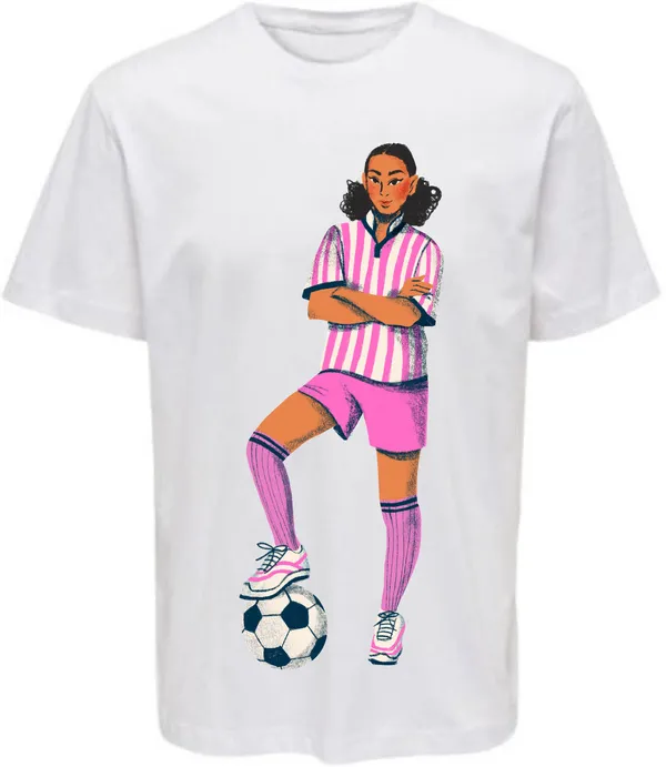 White_Polycotton_Round_Neck_Graphic_Print_T-Shirt_For_Women