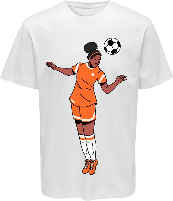 White_Polycotton_Round_Neck_Graphic_Print_T-Shirt_For_Women