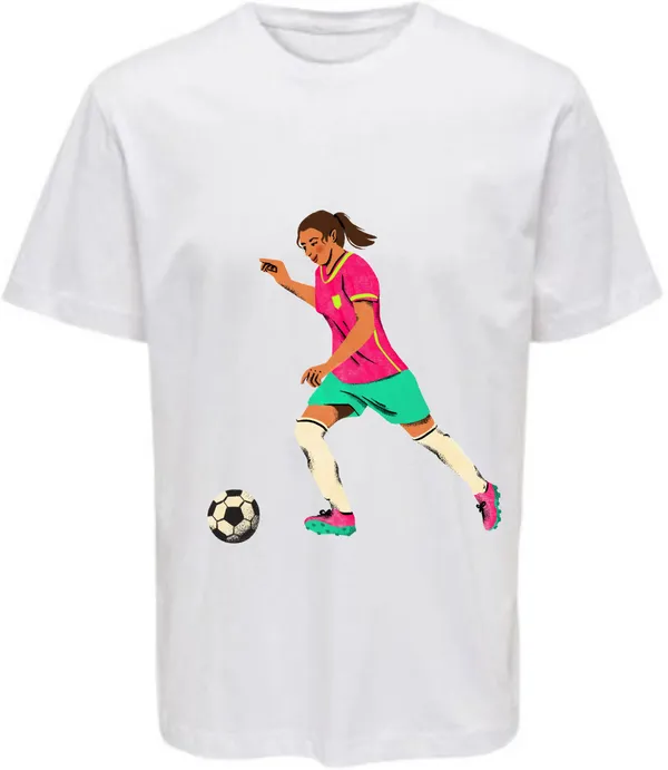 White_Polycotton_Round_Neck_Graphic_Print_T-Shirt_For_Women