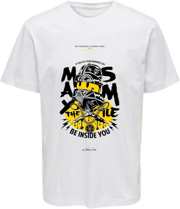 White_Polycotton_Round_Neck_Graphic_Print_T-Shirt_For_Women