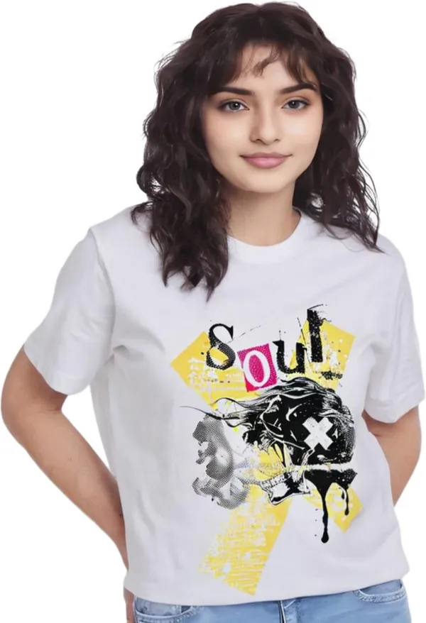 White_Polycotton_Round_Neck_Graphic_Print_T-Shirt_For_Women