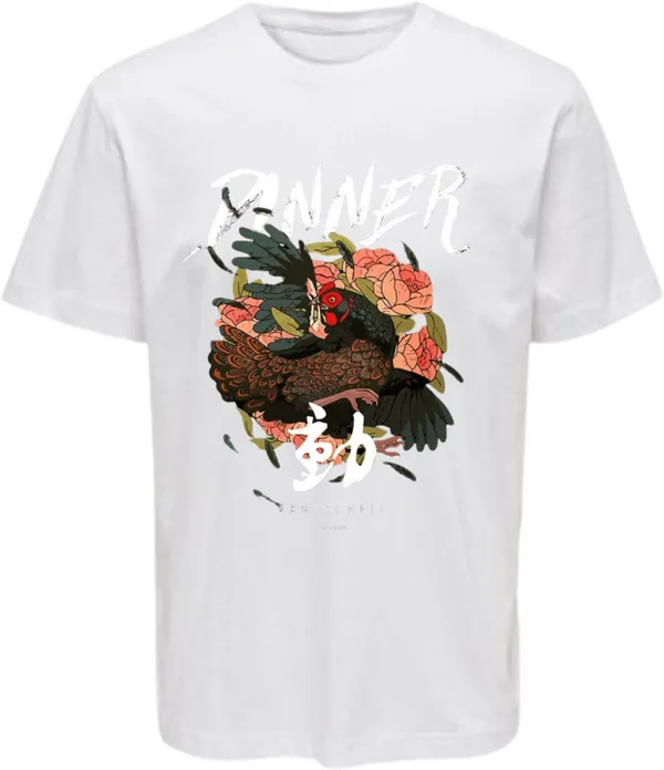 White_Polycotton_Round_Neck_Graphic_Print_T-Shirt_For_Women