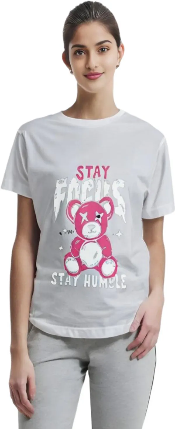 White_Polycotton_Round_Neck_Graphic_Print_T-Shirt_For_Women