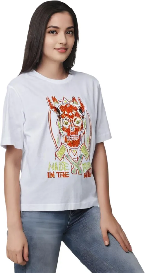 White_Polycotton_Round_Neck_Graphic_Print_T-Shirt_For_Women