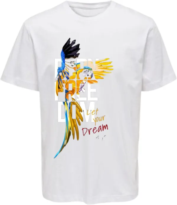 White_Polycotton_Round_Neck_Graphic_Print_T-Shirt_For_Women