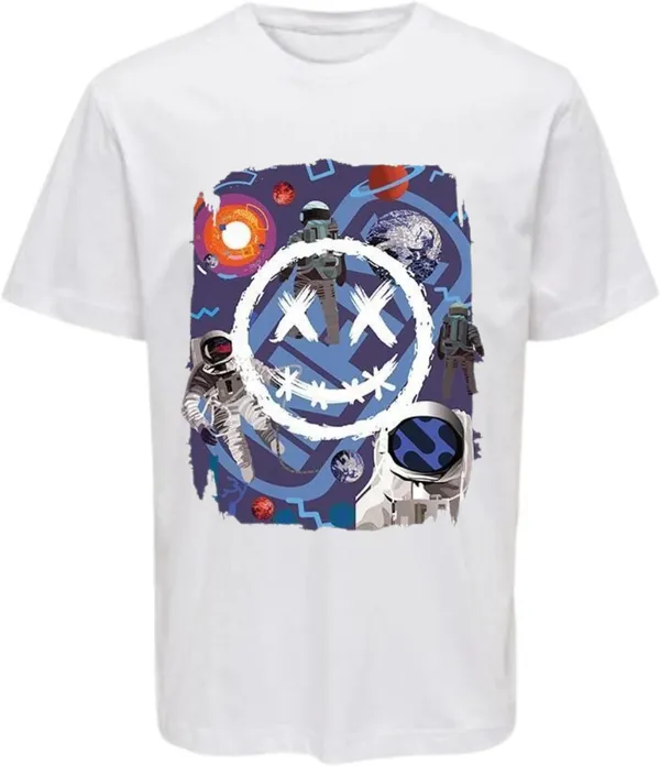 White_Polycotton_Round_Neck_Graphic_Print_T-Shirt_For_Women