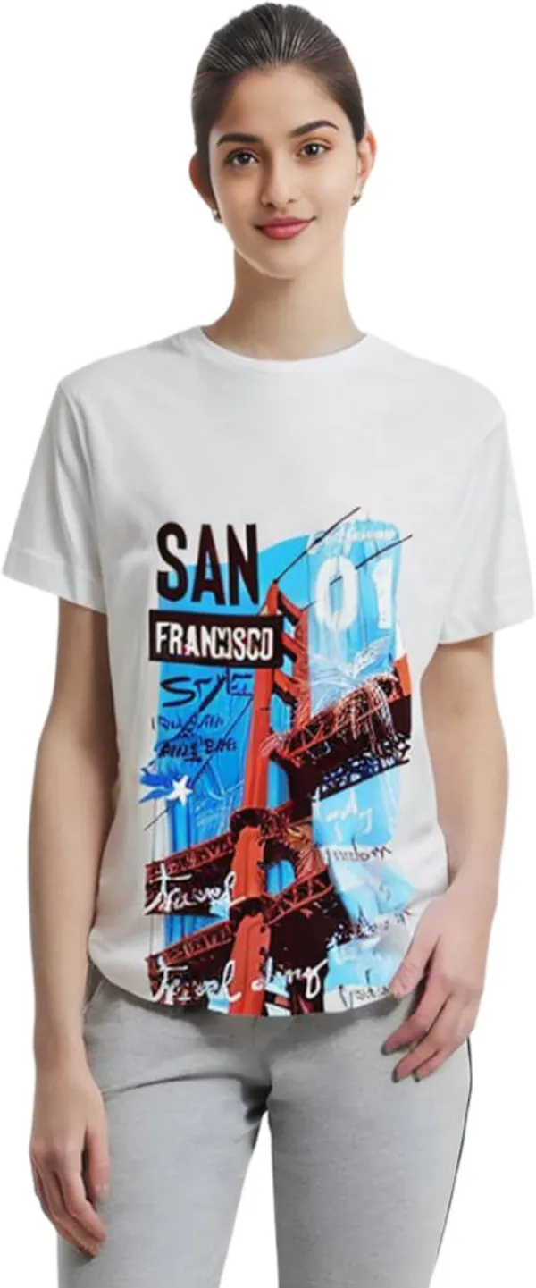 White_Polycotton_Round_Neck_Graphic_Print_T-Shirt_For_Women
