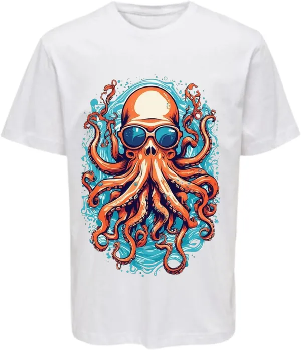 White_Polycotton_Round_Neck_Graphic_Print_T-Shirt_For_Women