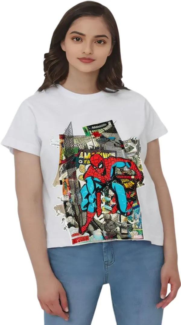 White_Polycotton_Round_Neck_Graphic_Print_T-Shirt_For_Women