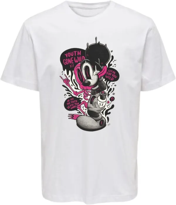 White_Polycotton_Round_Neck_Graphic_Print_T-Shirt_For_Women