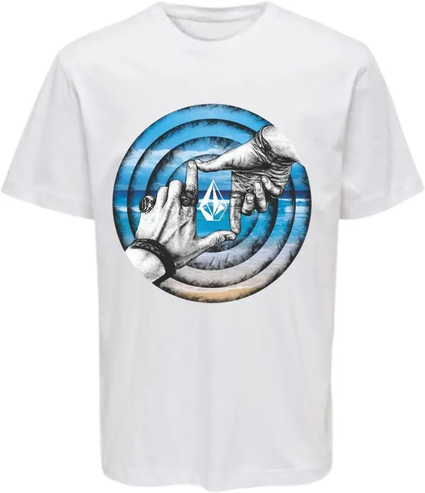 White_Polycotton_Round_Neck_Graphic_Print_T-Shirt_For_Women