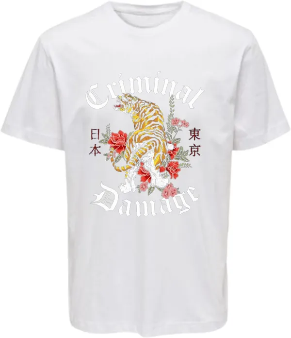White_Polycotton_Round_Neck_Graphic_Print_T-Shirt_For_Women