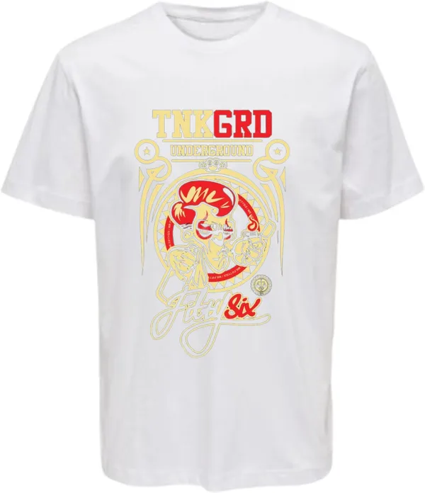 White_Polycotton_Round_Neck_Graphic_Print_T-Shirt_For_Women