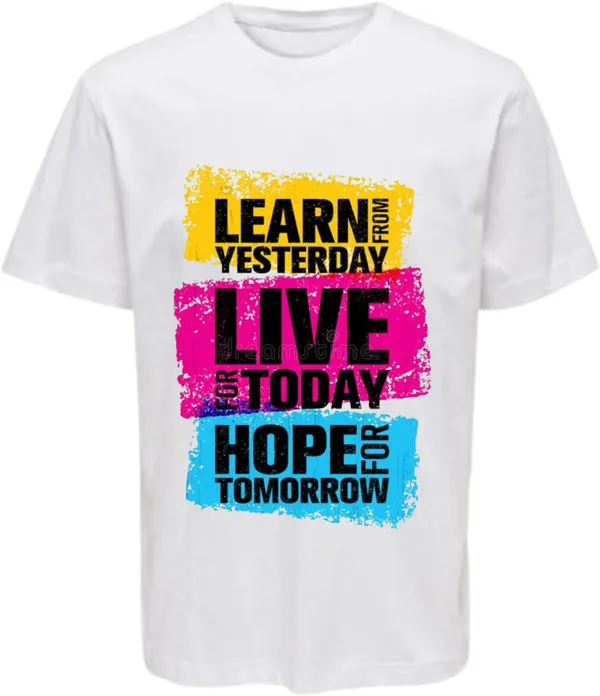 White_Polycotton_Round_Neck_Printed_T-Shirt_For_Women