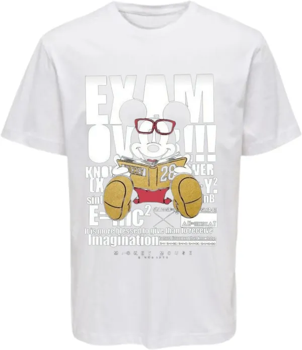 White_Polycotton_Round_Neck_Printed_T-Shirt_For_Women