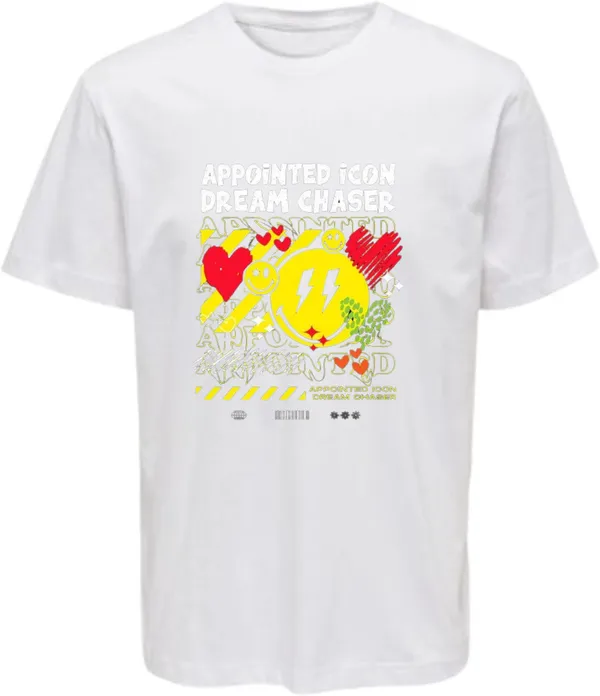 White_Polycotton_Round_Neck_Printed_T-Shirt_For_Women