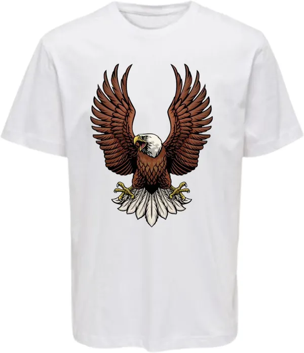 White_Polycotton_Round_Neck_Printed_T-Shirt_For_Women