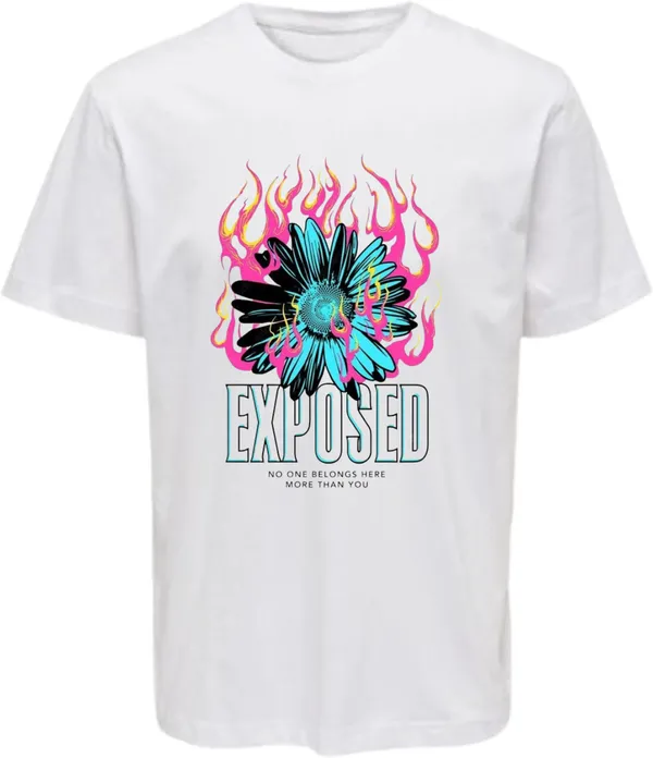 White_Polycotton_Round_Neck_Graphic_Print_T-Shirt_For_Women
