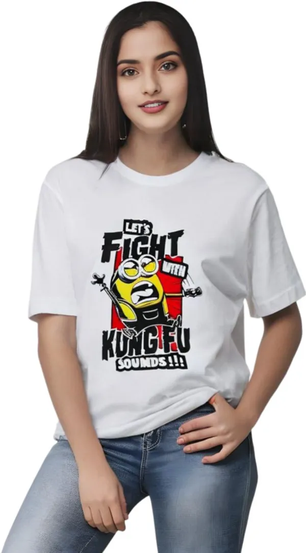 White_Polycotton_Round_Neck_Graphic_Print_T-Shirt_For_Women