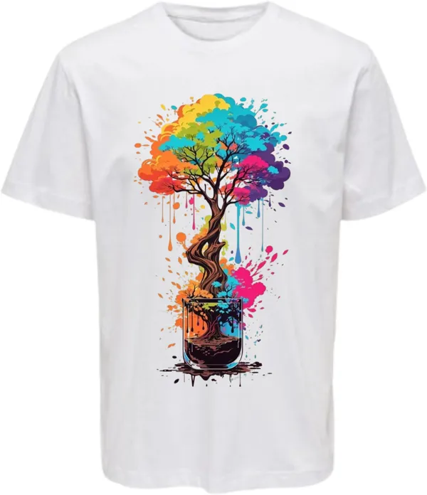 White_Polycotton_Round_Neck_Graphic_Print_T-Shirt_For_Women