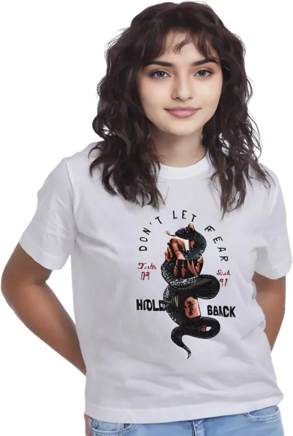White_Polycotton_Round_Neck_Graphic_Print_T-Shirt_For_Women