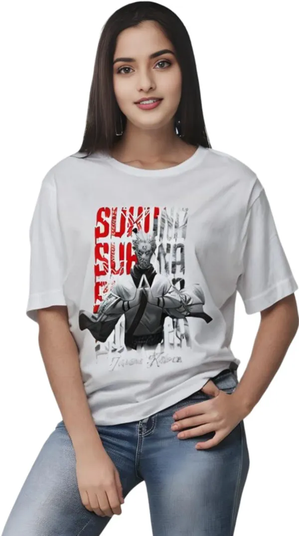 White_Polycotton_Round_Neck_Graphic_Print_T-Shirt_For_Women
