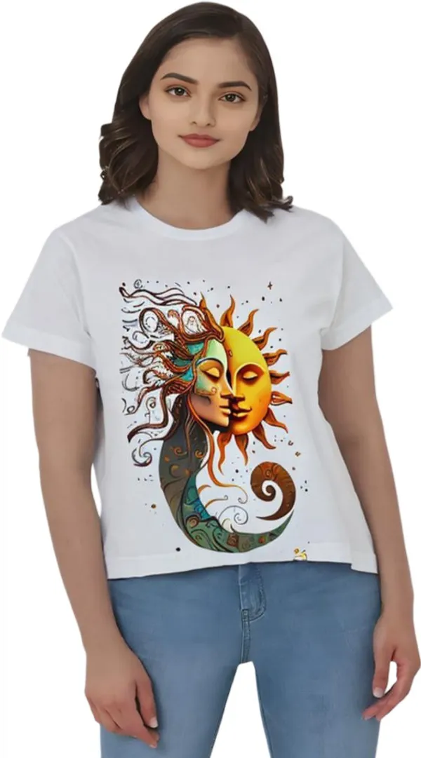 White_Polycotton_Round_Neck_Graphic_Print_T-Shirt_For_Women