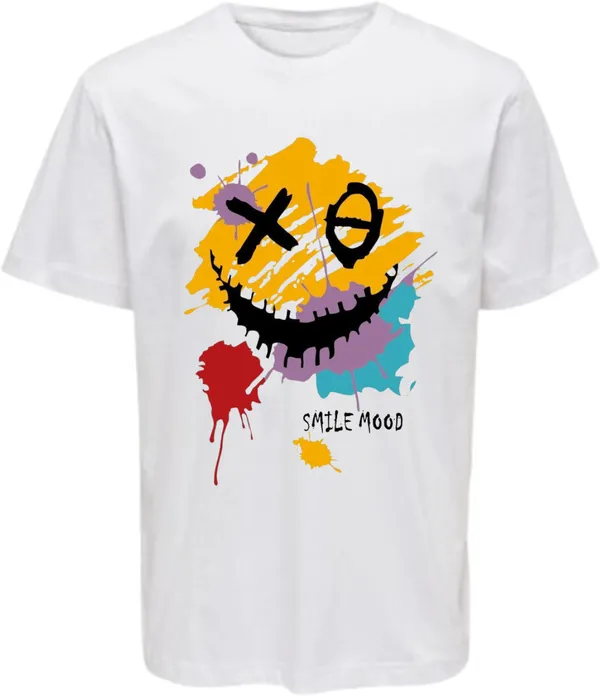 White_Polycotton_Round_Neck_Graphic_Print_T-Shirt_For_Women