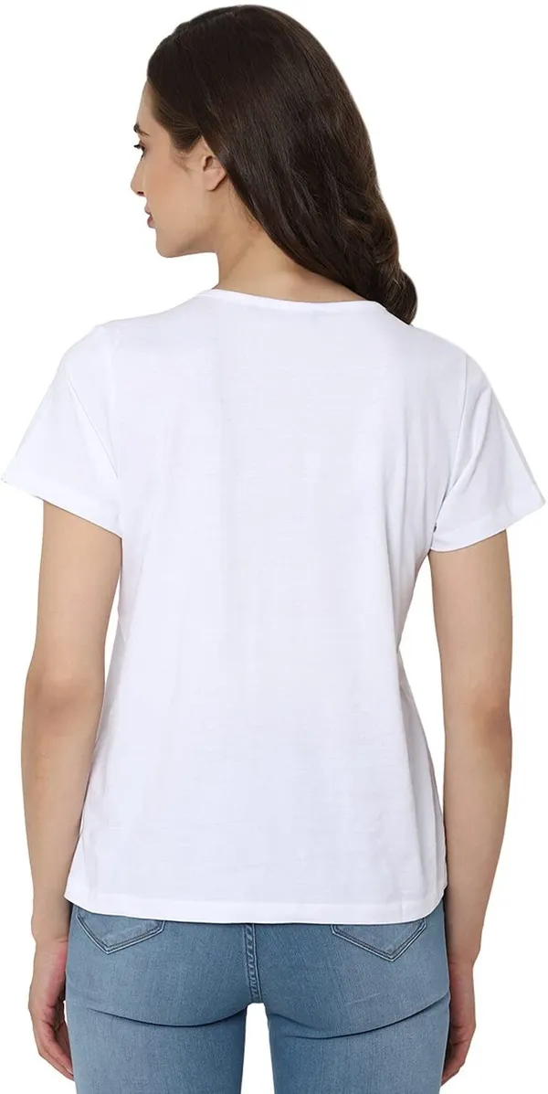 White_Polycotton_Round_Neck_Graphic_Print_T-Shirt_For_Women