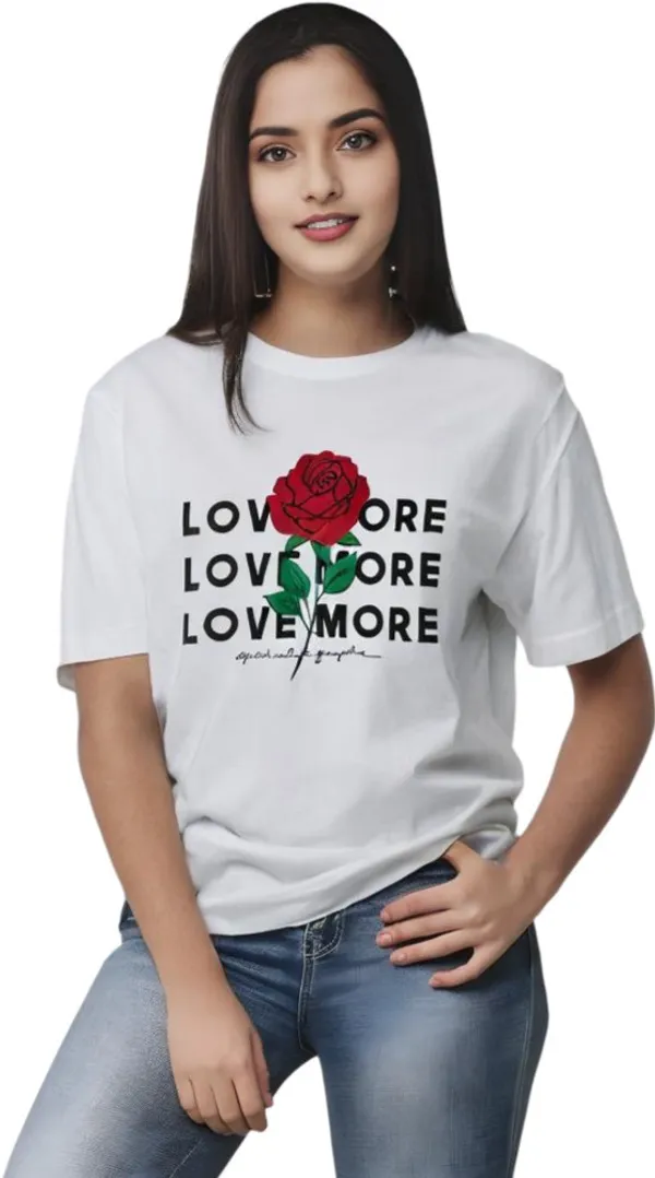 White_Polycotton_Round_Neck_Graphic_Print_T-Shirt_For_Women