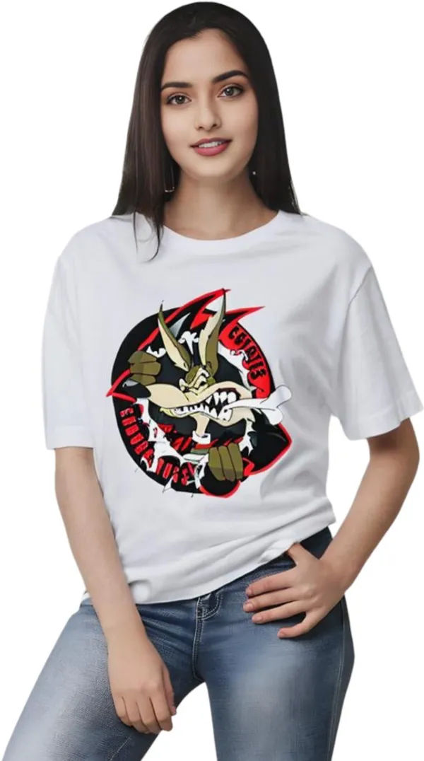 White_Polycotton_Round_Neck_Graphic_Print_T-Shirt_For_Women
