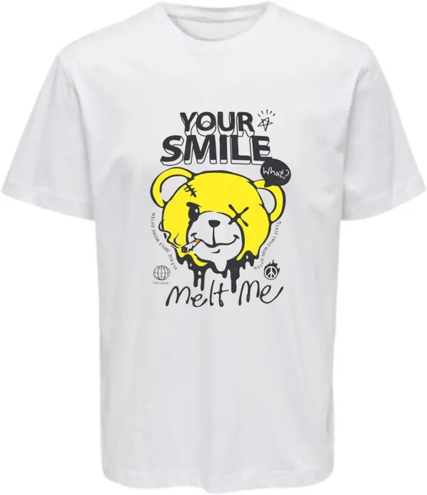 White_Polycotton_Round_Neck_Graphic_Print_T-Shirt_For_Women