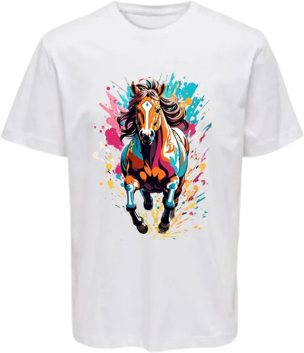 White_Polycotton_Round_Neck_Graphic_Print_T-Shirt_For_Women