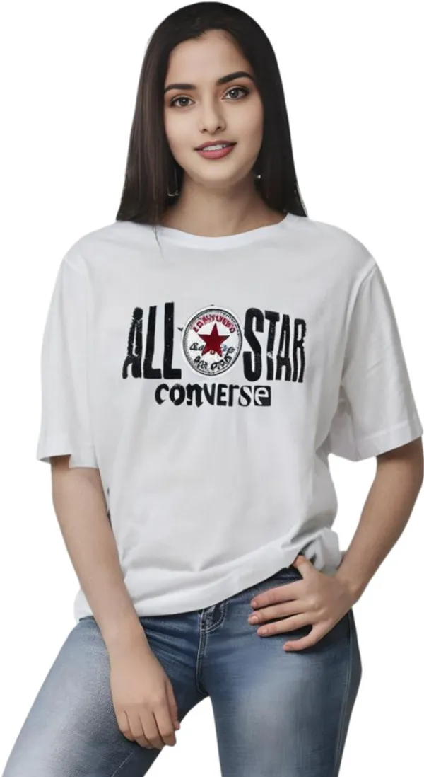 White_Polycotton_Round_Neck_Graphic_Print_T-Shirt_For_Women