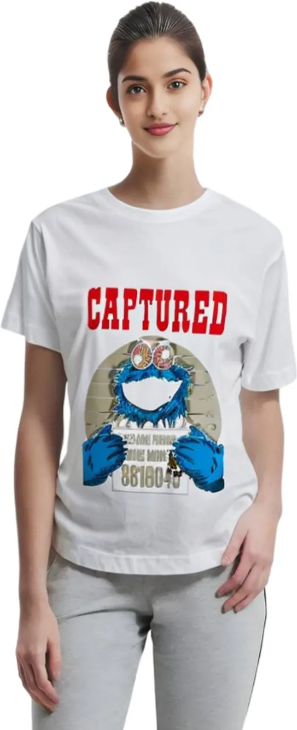 White_Polycotton_Round_Neck_Graphic_Print_T-Shirt_For_Women