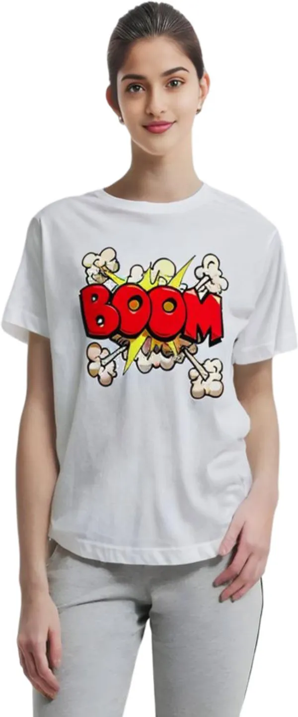 White_Polycotton_Round_Neck_Graphic_Print_T-Shirt_For_Women