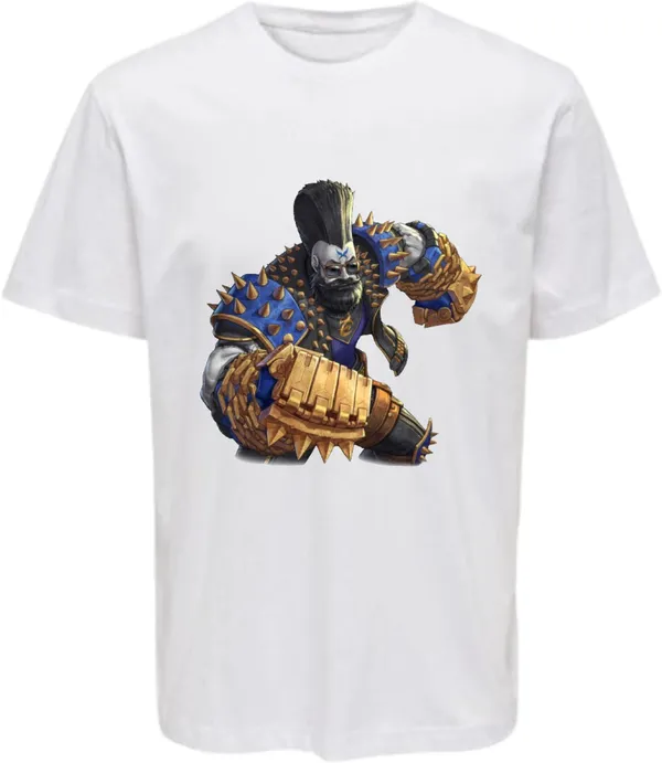 White_Polycotton_Round_Neck_Printed_T-Shirt_For_Women