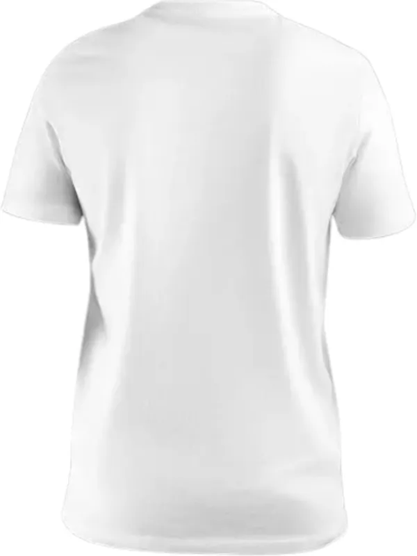 White_Polycotton_Round_Neck_Printed_T-Shirt_For_Women