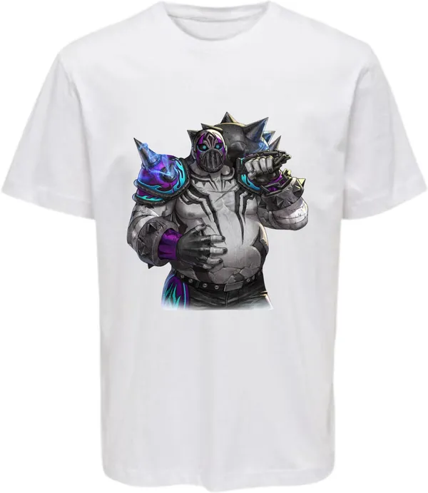 White_Polycotton_Round_Neck_Printed_T-Shirt_For_Women
