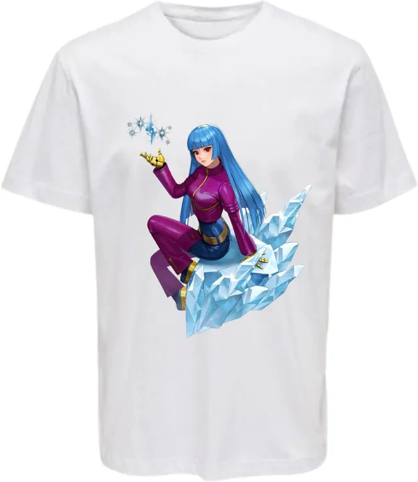 White_Polycotton_Round_Neck_Printed_T-Shirt_For_Women