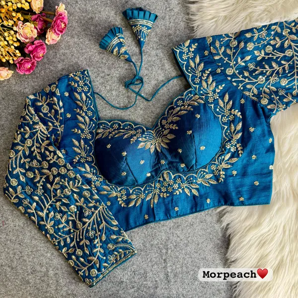 Morpeach_Vichitra_Silk_Embroidered_Stitched_Blouse_|_For_Women