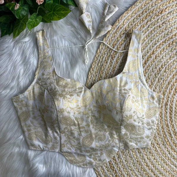 White_Corset_Style_Banarasi_Blouse