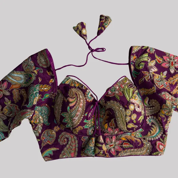 Wine_Thread_Embroidered_Stitched_Blouse_|_For_Women