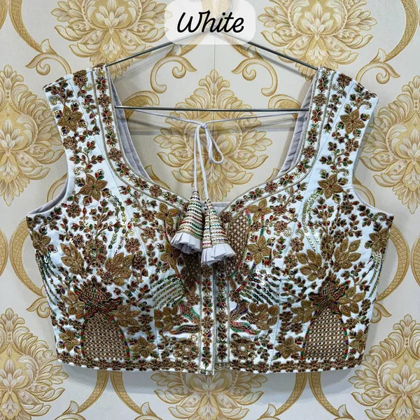 White_Timoslub_Silk_Embroidered_Stitched_Blouse_|_For_Women