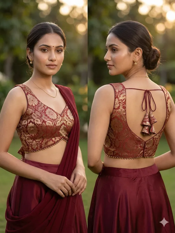 Maroon_Designer_Banarasi_Silk_Blouse
