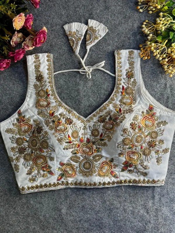White_Italian_Silk_Embroidered_Stitched_Bridal_Blouse_|_For_Women