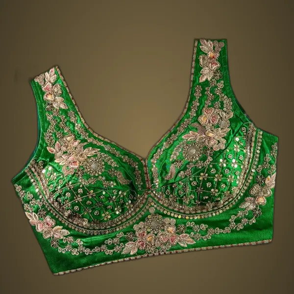 Green_Italian_Silk_Beads_&_Stars_Work_Bridal_Embroidered_Stitched_Blouse_|_For_Women