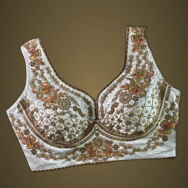 White_Italian_Silk_Embroidered_Stitched_Blouse_|_For_Women