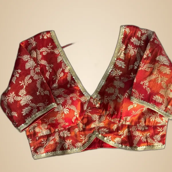 Red_Cosmos_Jacquard_Silk_Embroidered_Stitched_Blouse_|_For_Women